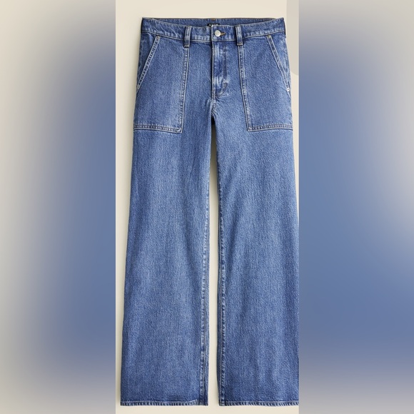 J. Crew Denim - 32 / 14 J. Crew Jeans never worn, no tags Camp pocket wide leg jeans blue